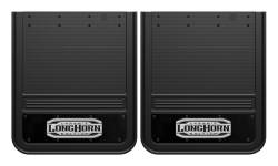 Gatorback - Gatorback 21"x24" Rear Dually Black Mud Flaps for Longhorn Logo GB2124LW-2 - Image 1