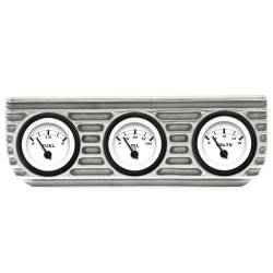 Vintage Parts - Vintage Parts VPAGB3FOV Finned 3 Gauge Bezel Mount w/Aurora Fuel Oil & Volt - Image 1