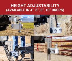 Weigh Safe - Weigh Safe 3" Aluminum Class-V 6" Drop Hitch Receiver 21K WS6-3 - Image 5