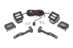 Rough Country 71081 A-Pillar 2" LED Ditch Light Kit-Flood for 16-23 Tacoma