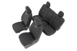 Rough Country Suspension Systems - Rough Country 91051 Front/Rear Seat Covers Black for 15-22 Colorado/Canyon Crew - Image 1