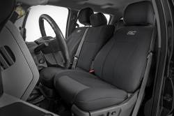 Rough Country Suspension Systems - Rough Country Front/Rear Seat Covers Black 11-16 Super Duty Crew 91055 - Image 2