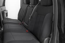 Rough Country Suspension Systems - Rough Country Front/Rear Seat Covers Black 11-16 Super Duty Crew 91055 - Image 3