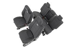 Rough Country Suspension Systems - Rough Country 91046 Front/Rear Seat Covers Black for 11-22 Grand Cherokee WK2 - Image 1