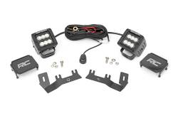 Rough Country Suspension Systems - Rough Country 71053 A-Pillar 2" LED Ditch Light -Flood for Silverado/Sierra 1500 - Image 1