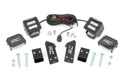 Rough Country Suspension Systems - Rough Country 93077 A-Pillar 2" LED Pod Ditch Light Kit for Polaris RZR Pro XP - Image 1
