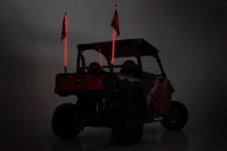 Rough Country Suspension Systems - Rough Country LED Whip Light Mounts w. 48" LED Whips for Polaris Ranger 93053 - Image 4