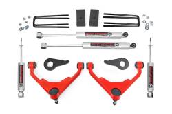 Rough Country Suspension Systems - Rough Country 8596N2RED 3" N2 Lift Kit for 01-10 FT Code GM 2500 Truck/SUV - Image 1
