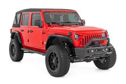 Rough Country Suspension Systems - Rough Country 4.5" Oval Tube Nerf Steps Black for 18-24 Wrangler JL 4DR 21016 - Image 2