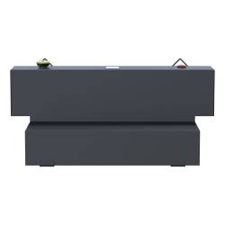 UWS - UWS ST-100HH-MB Matte Black Hammerhead-Style 100-Gallon L-Shape Steel Transfer T - Image 2