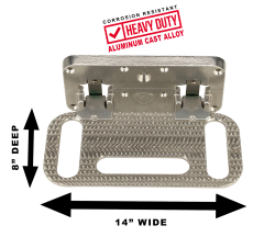 Carr - CARR 194012 HD Mega Step Hitch Mount Non LED Step Surface XM3 Polished Single - Image 2