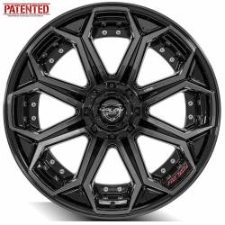 4PLAY - 4PLAY Wheels 4P80R 22x12 6x5.5/135 -44mm Black/Brushed 4P80R-22120-6D55-44BBT - Image 2
