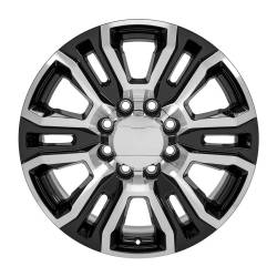 OE Wheels LLC - OE Wheels CV70A 20x8.5 8x6.5 12mm Black/Machined CV70A-20085-8650-12MB - Image 2