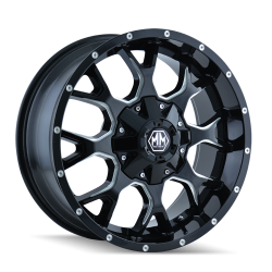Mayhem - Mayhem 8015 WARRIOR 17x9 6x4.5/5.5 18mm Black/Milled 8015-7992M18 - Image 1