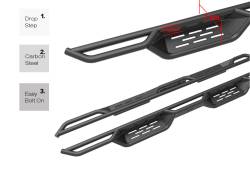 APS - APS Drop Step Nerf Bars Black for 07-18 Jeep Wrangler JK 2DR WB10NAJ6B - Image 3