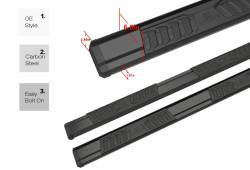 APS - APS S-Series Running Boards Black 07-18 Silverado/Sierra Double WB03SAI5B - Image 3