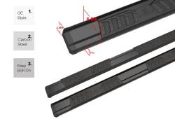 APS - APS S-Series Running Boards Black 15-25 F150/Super Duty Ext WB06SAH8B - Image 3