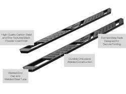 APS - APS A-Series Running Boards Black for Jeep Wrangler JL 4DR WB10AAA1M - Image 4