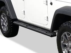 APS - APS S-Series Running Boards Black for 07-18 Wrangler JK 4DR WB10SAJ7B - Image 1