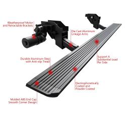 APS - APS W-Series Power Running Boards Black Silverado/Sierra Double PB03WBI5B - Image 4