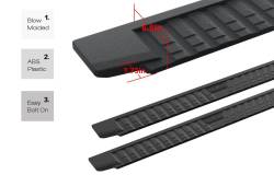 APS - APS T-Series Running Boards Black 15-25 F150/Super Duty Crew WB06TAG5B - Image 2