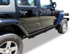 APS - APS W-Series Power Running Boards Black for 07-18 Wrangler JK 4DR PB10WAJ7B - Image 2