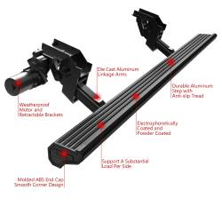 APS - APS W-Series Power Running Boards Black for 07-18 Wrangler JK 4DR PB10WAJ7B - Image 4
