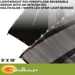 Faulkner - Faulkner 53025 LED Reversible Multipurpose Mat 9'x18' Swish Black/Grey - Image 2