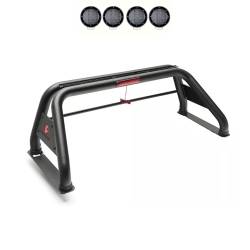Black Horse Off Road - Black Horse RB001BK-PLFB Classic Roll Bar w/5.3" LED for Ram/Silverado/F150 - Image 1