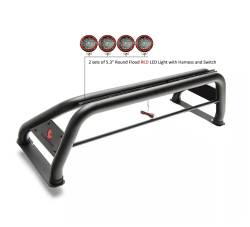 Black Horse Off Road - Black Horse RB-NIFRB-PLFR Armour Roll Bar w/5.3" LED's RED 05-21 Nissan Frontier - Image 2