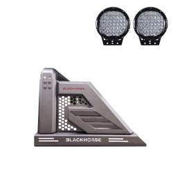 Black Horse Off Road - Black Horse AR2-03B-PL69B Armour-II Roll Bar Kit 9" LED's Black for 05-24 Tacoma - Image 1