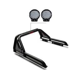 Black Horse Off Road - Black Horse GLRB-05B-PL69B GLADIATOR Roll Bar w/9" Blk LED Light 05-21 Frontier - Image 1