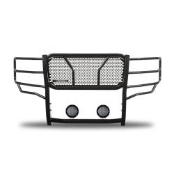 Black Horse Off Road - Black Horse RU-CHSI14-B-PLFB Rugged-HD Grille Guard w/5.3"LED for Silverado 1500 - Image 1