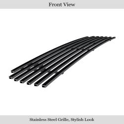 APS - APS Stainless Billet Bumper Grille Black for 01-04 Nissan Frontier GR14HED20J - Image 2