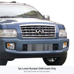 APS - APS GR14HED48S Stainless Polished Billet Bumper Grillefor 04-10 Infiniti QX56 - Image 1