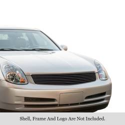 APS - APS Stainless Billet Grille Black for 03-04 G35 Sedan GR14HEF00J - Image 1