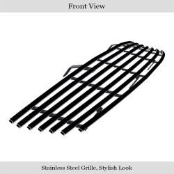 APS - APS Stainless Billet Grille Black for 03-04 G35 Sedan GR14HEF00J - Image 2