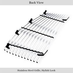 APS - APS GR14HFI57C Stainless Billet Grille-Brushed for 08-10 BMW M35/M45 - Image 3