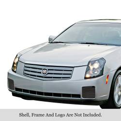 APS - APS Stainless Billet Fog Light Grilles Black 03-07 Cadillac CTS GR01FEH12J - Image 1