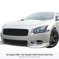APS - APS GR14HGG74J Black  Stainless Billet Grille for 09-14 Nissan Maxima - Image 1