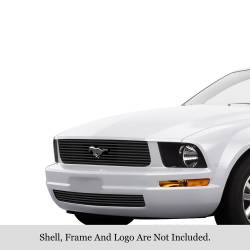 APS - APS Stainless Billet Grille Black 05-09 Ford Mustang V6 GR06FGH10J - Image 1