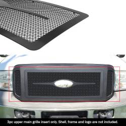 APS - APS Wire Mesh Grille Black 05-07 Super Duty/Excursion GR06GEA76H - Image 1