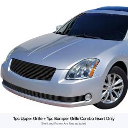 APS - APS Stainless Billet Grille Black for 04-06 Nissan Maxima GR14HGI81J - Image 1