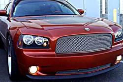 APS - APS Wire Mesh Grille-Polish for 05-10 Dodge Charger GR04GGH89T - Image 1