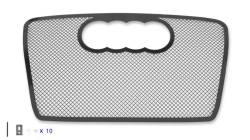 APS - APS Wire Mesh Grille Black for 06-07 Audi A4 GR02GEE21H - Image 2