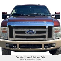 APS - APS Wire Mesh Grille Black 08-10 Ford Super Duty GR06GEC27H - Image 1