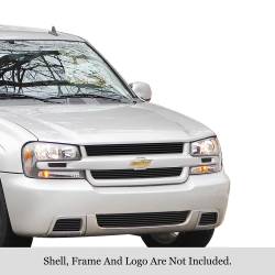 APS - APS GR03FAJ07J Stainless Billet Grille Black for 06-09 Chevy Trailblazer SS - Image 1