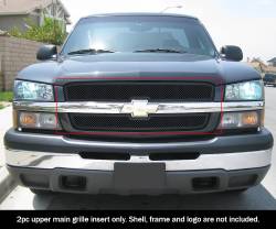 APS - APS Wire Mesh Grille Black 03-05 Silverado 1500/2500/3500 GR03GEG17H - Image 1