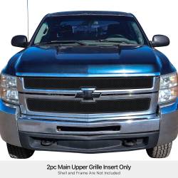 APS - APS Wire Mesh Grille Black 07-10 Silverado 2500/3500 GR03GEG74H - Image 1
