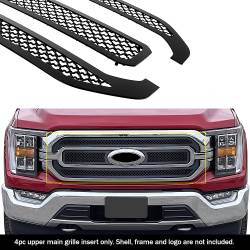 APS - APS Wire Mesh Grille Black 21-23 Ford F150 XL/XLT GR06GEJ77K - Image 1